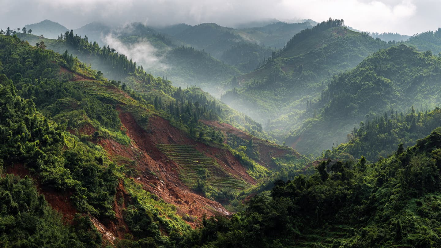 Where the Earth Dissolves, Reflections on the Heavy Descent of the Northern Tonkinese Rain