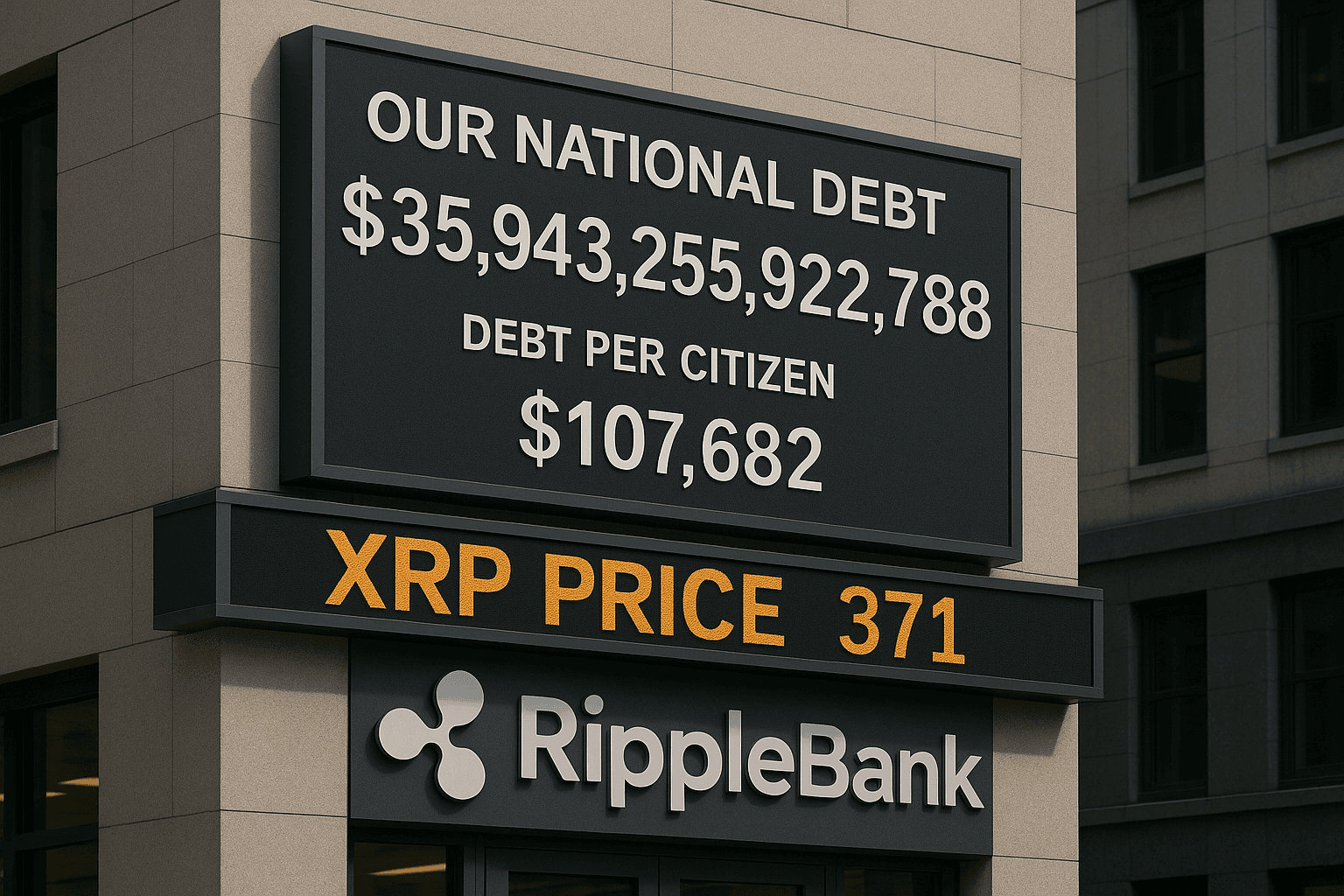 XRP Bank Issues New Currency to Replace Debt-Laden USD — America’s $35 Trillion Burden Could Push XRP to $371+