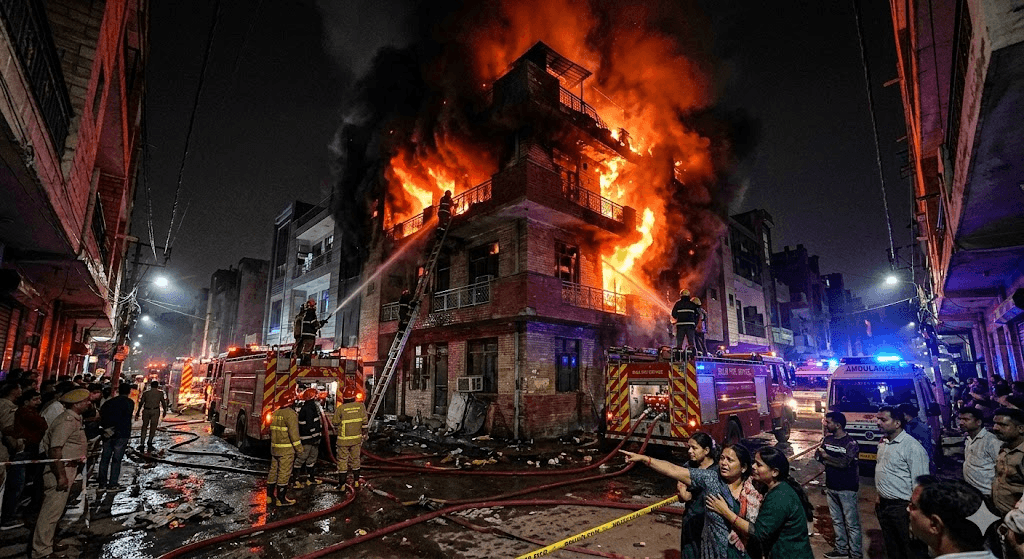Tragedy in Shahdara: Multiple Casualties as Massive Fire Rips Through Vivek Vihar Residential Complex