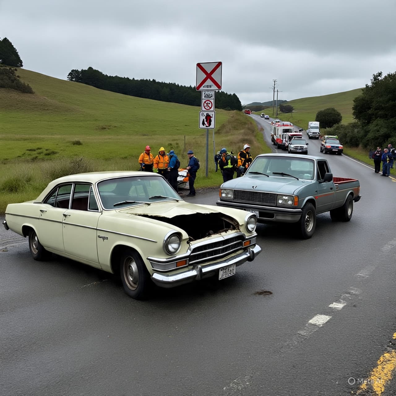 Between Fields and Highways: A Two-Vehicle Crash Brings Traffic to a Halt in Southland