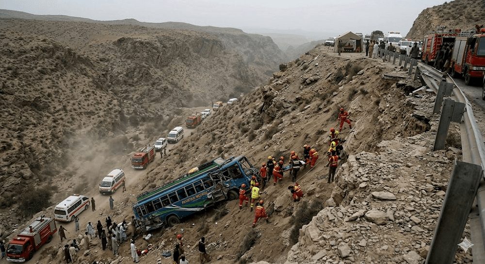 Breaking: Massive Accident in Shikarpur as Wedding Bus Plummets into Gorge