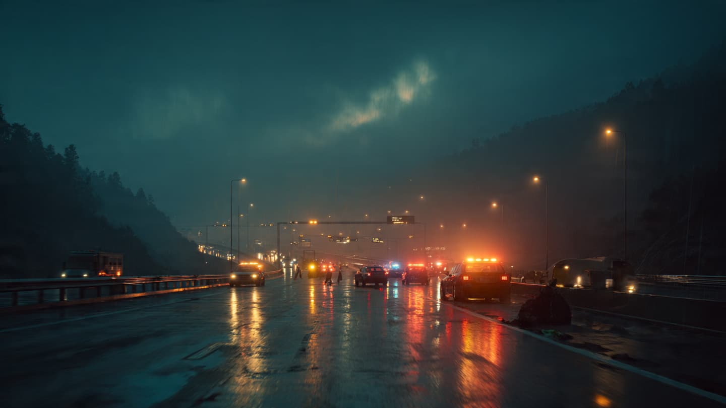 Où l'autoroute se courbe vers le silence, un récit d'impact dans la brume de Gyeonggi