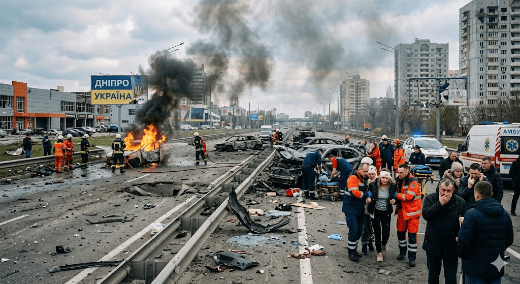 Tragedy in Dnipro: 4 Civilians Killed, 25 Injured in Latest Russian Strike