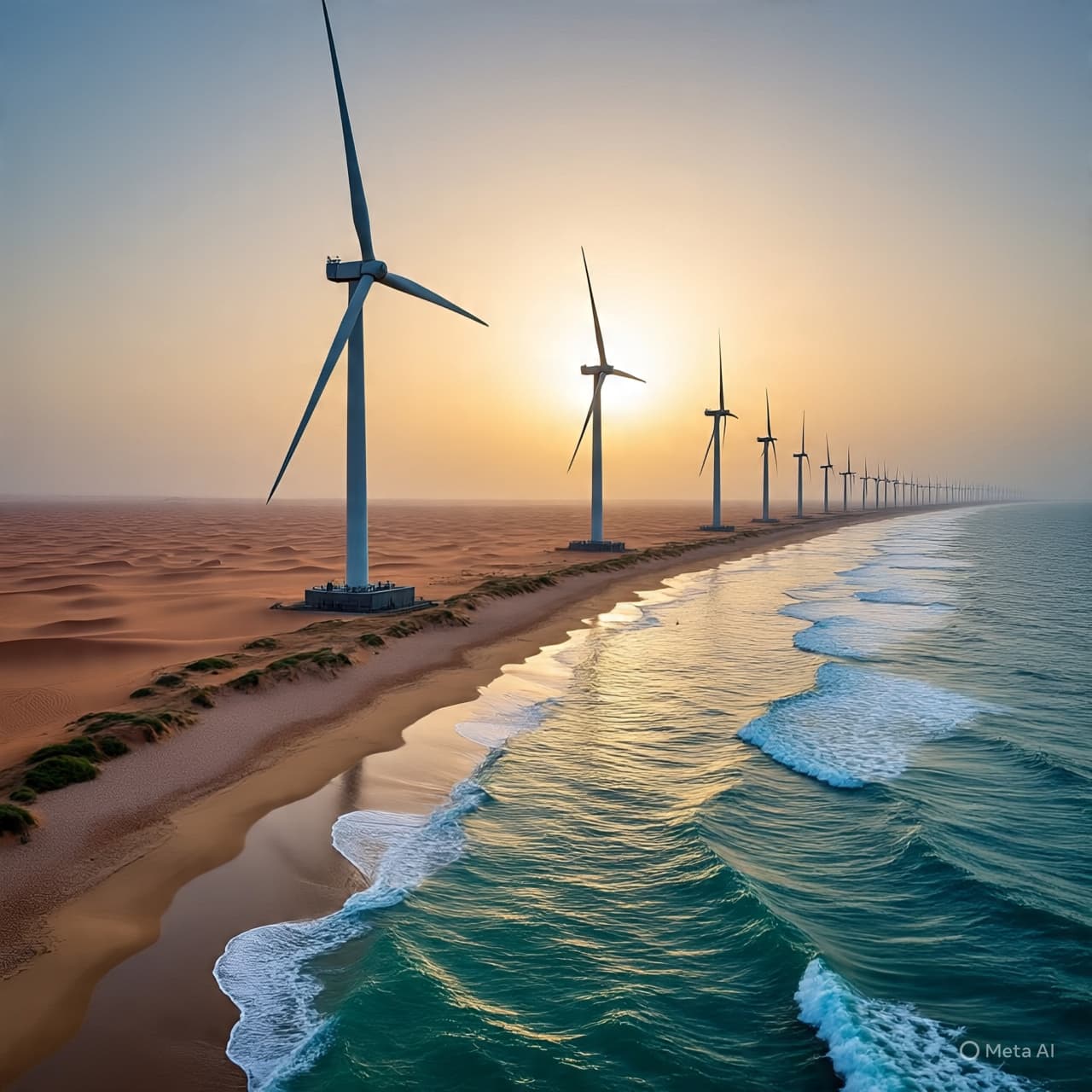 the Silent Rhythm of the Turbine: Reflections on a Coastal Breath