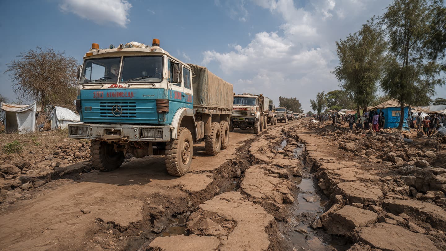 When supply lines fall silent, how does hunger begin to spread?