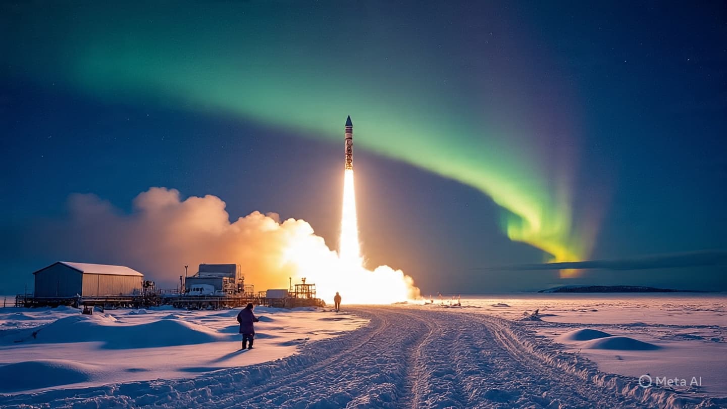 In the Arctic Silence: When the Great Rocket Touches the Breath of the Sky