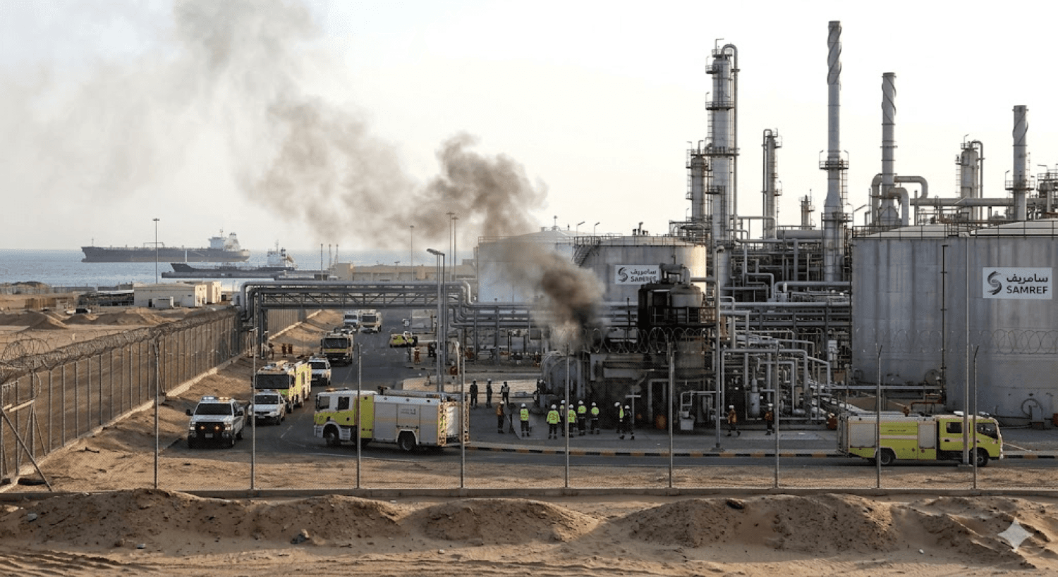 Drone Crash Sparks Alarm at Saudi Aramco’s Samref Refinery in Yanbu’s Red Sea Industrial Zone