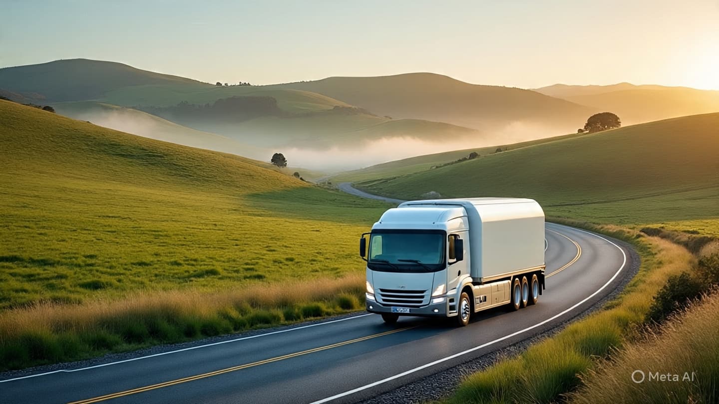 A Quiet Rhythms Across the Emerald Pasture: The Soft hum of the Electric Dairy Road