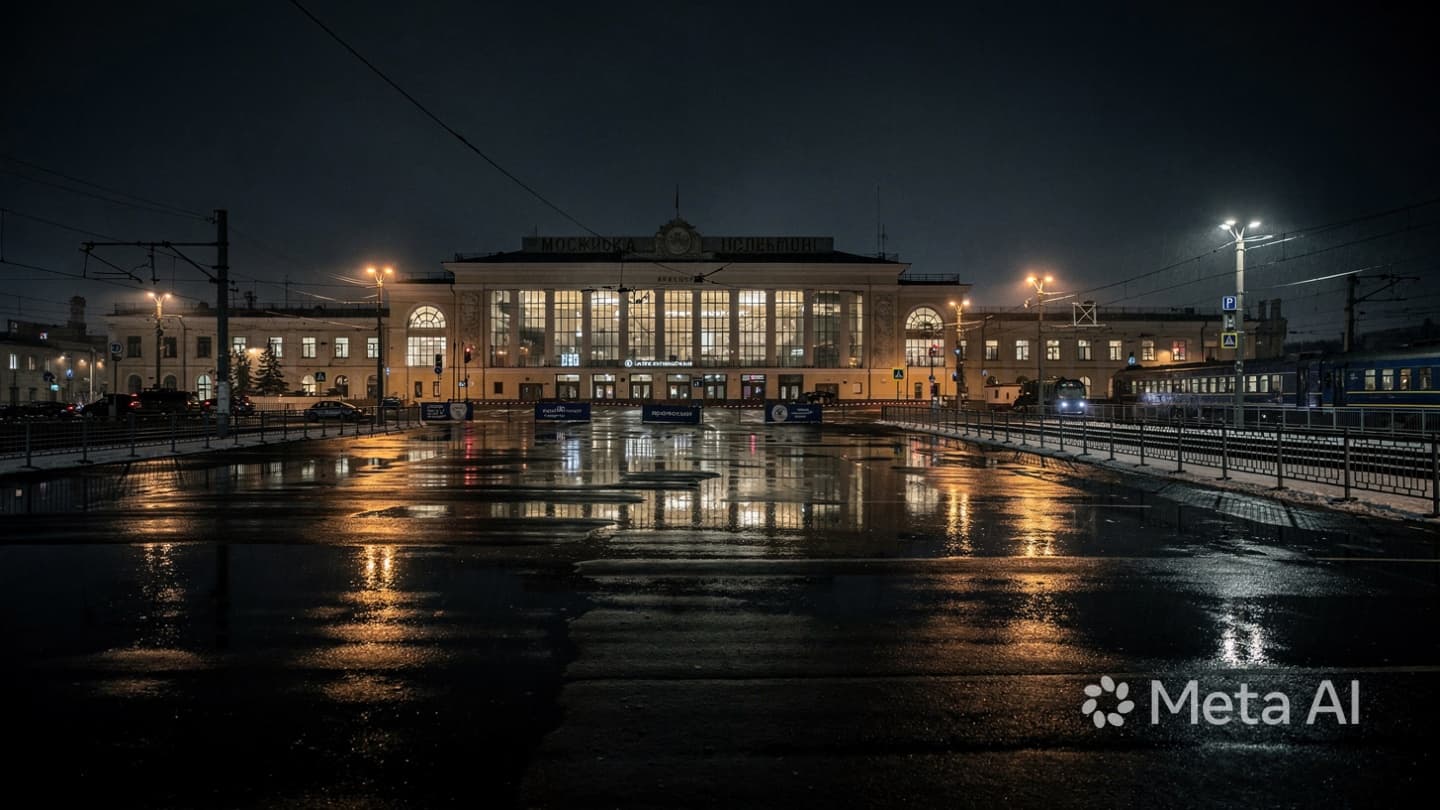 Beyond the Iron Rails of Savyolovsky, Where a Sudden Flame Devours the Midnight Stillness