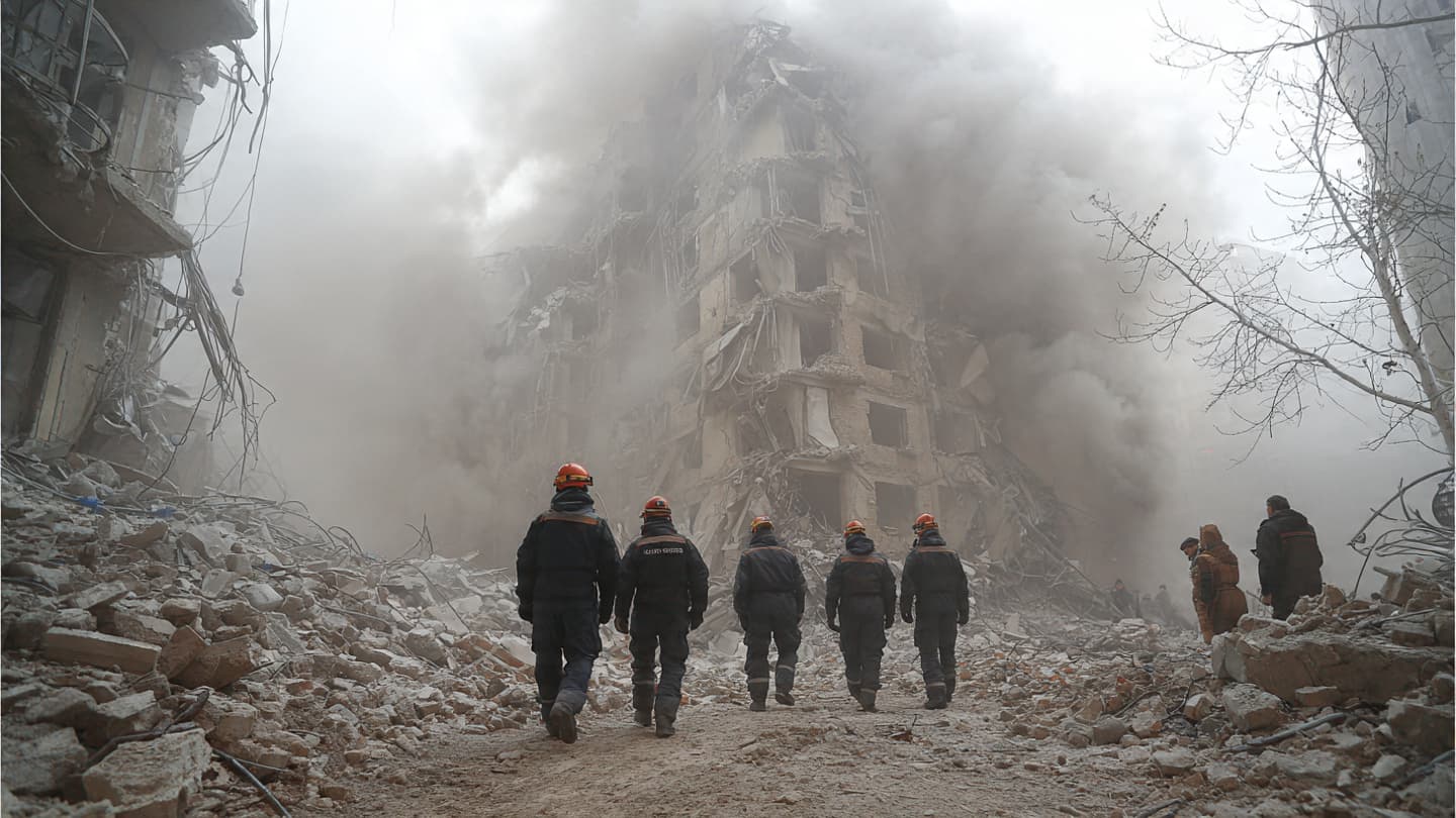 In Dnipro, Dawn Arrived Through Dust and Sirens