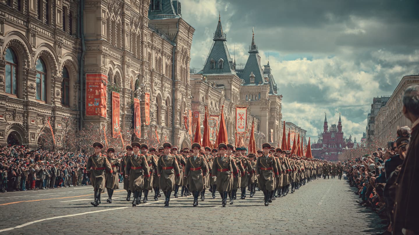 Behind the Moscow Parade, Russia Displays a Slightly Different Tone