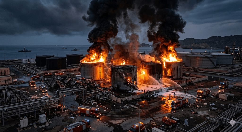 Strategic Strike: Drone and Missile Attack Hits Fujairah’s Critical Oil Zone