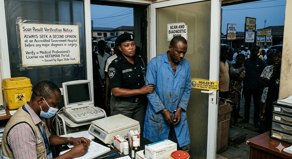 Near-Fatal Deception: Ogun Woman Narrowly Escapes Surgery After Fake Lab Result; Operator Arrested