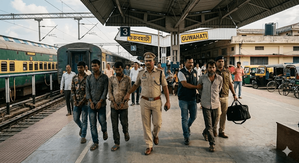 Border Breach: Four Bangladeshi Nationals Detained in Guwahati Following Illegal Entry