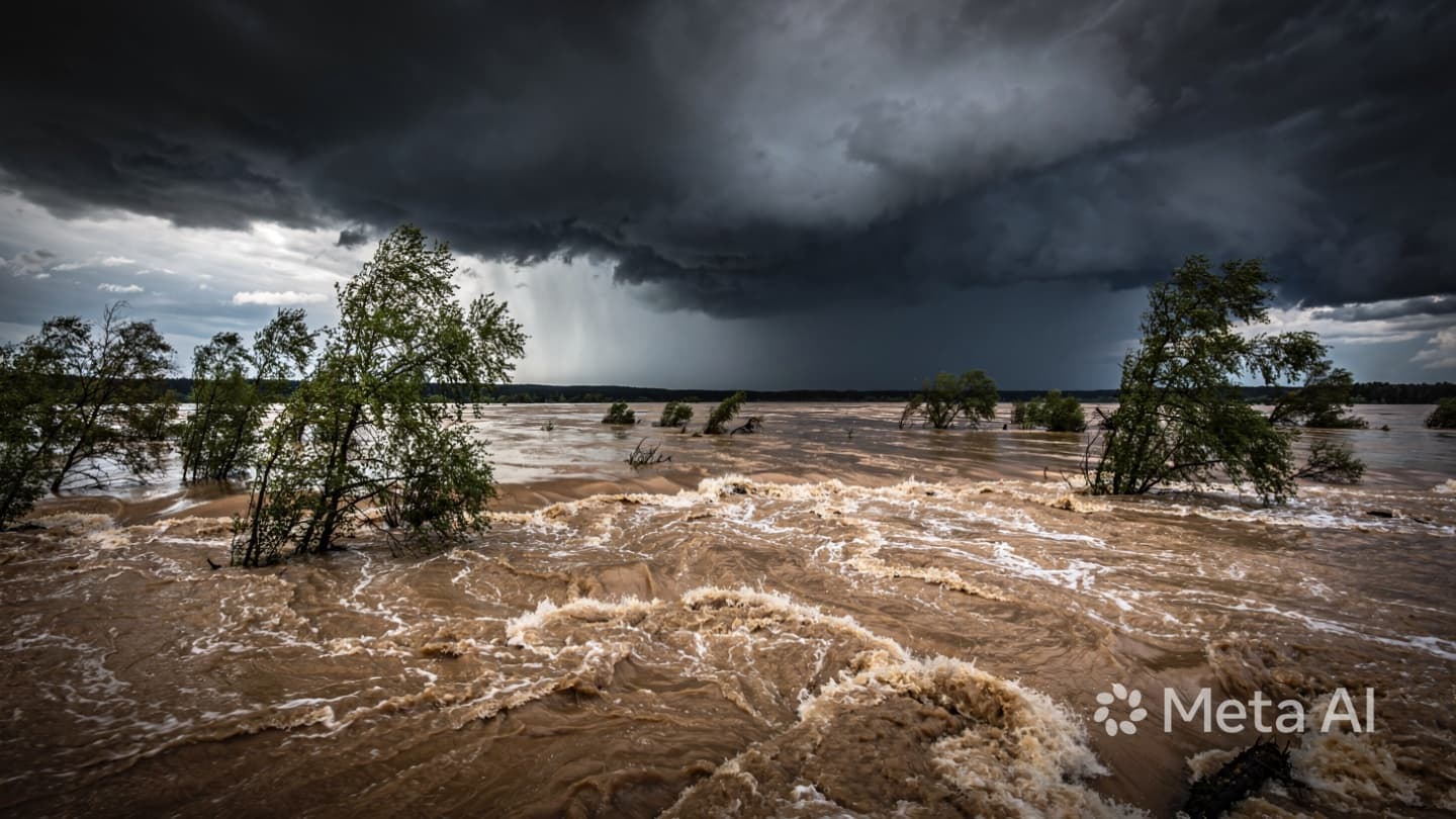 When the Dry Earth Weeps in Torrents, Tracing the Path of a Sudden Inland Tide