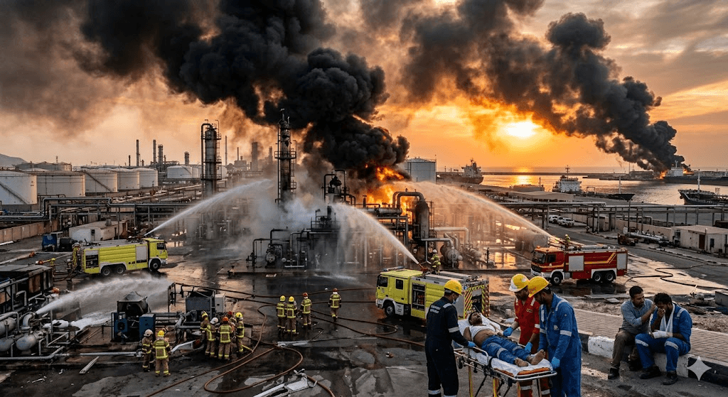 Industrial Inferno: Three Indian Nationals Injured in Fujairah Oil Zone Fire