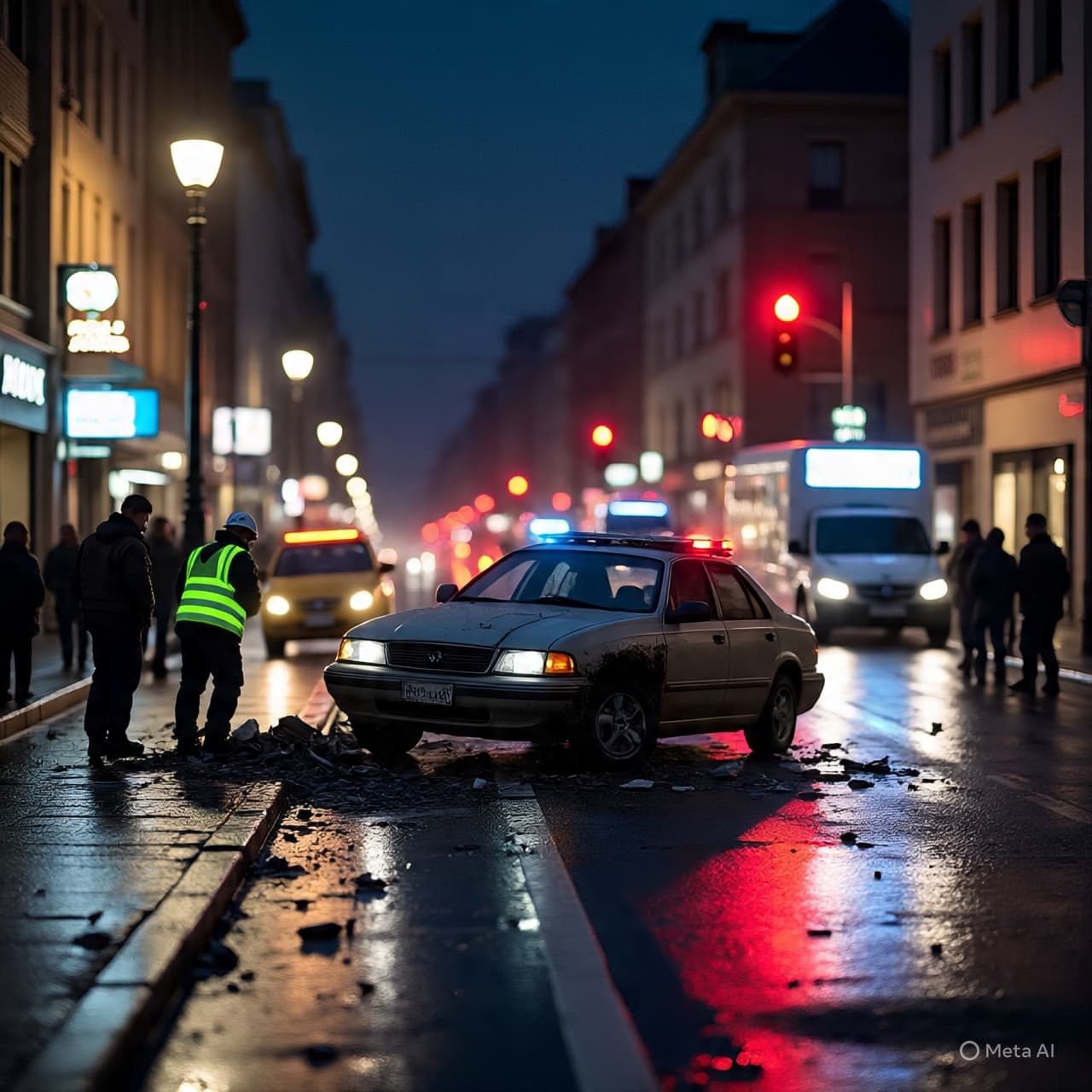 Between Movement and Stillness, A Night Drive Finds Its Final Edge in the Heart of Town