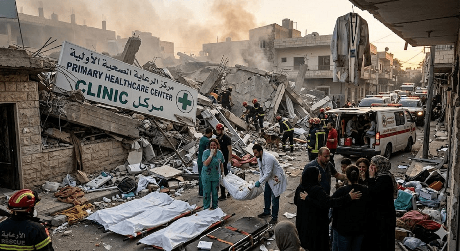 Israel Strikes Southern Lebanon Clinic, Killing 12 Medics Amid Escalating War