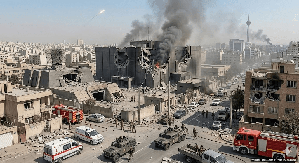 U.S. and Israel Launch Fresh Airstrikes on Key Iranian Security Headquarters