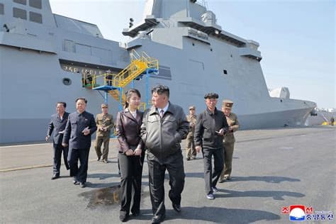 North Korean Leader Kim Jong-un Inspects New Warship, Claims Progress Toward Nuclear-Armed Navy