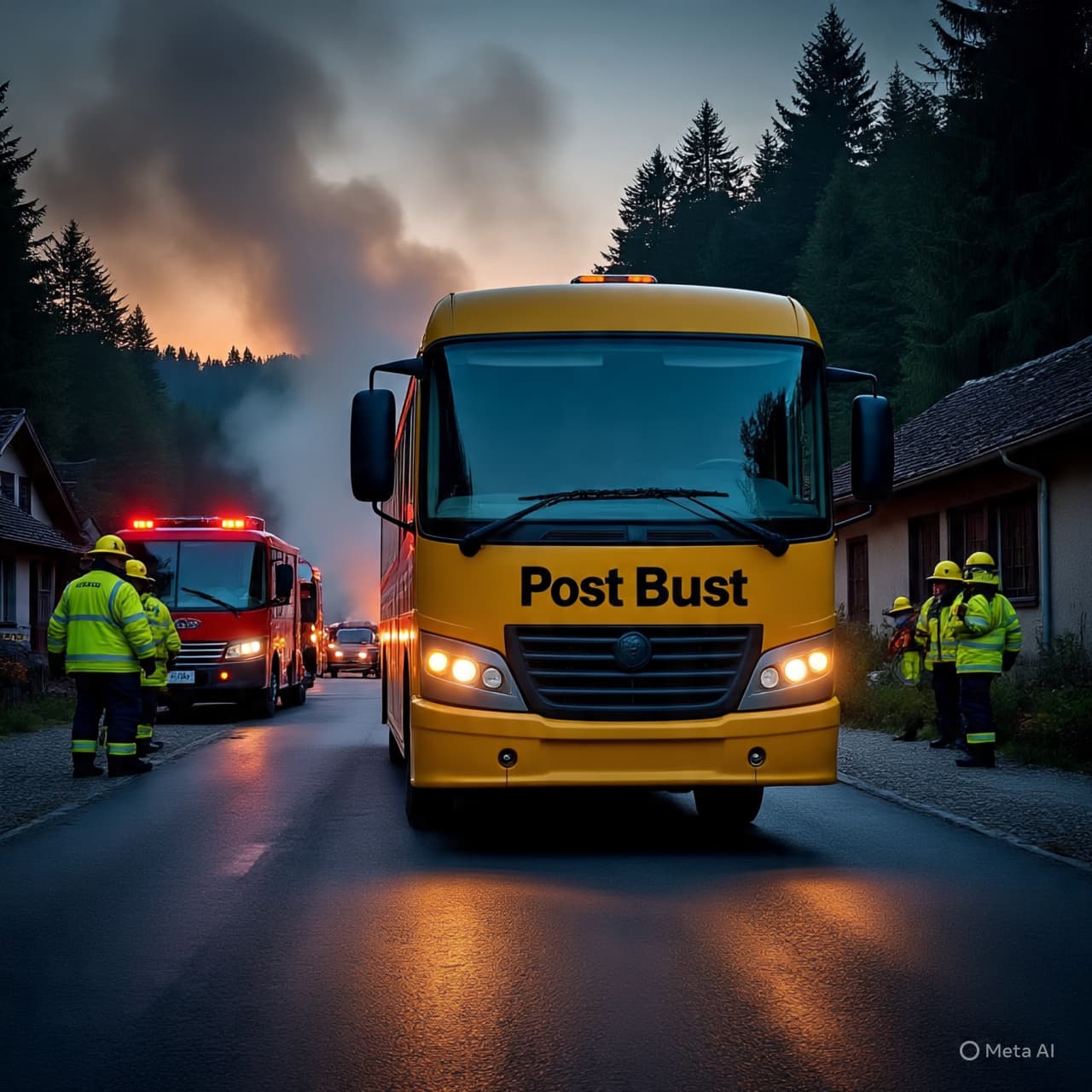 Quand la route s'est assombrie de fumée : une tragédie se déroule dans un bus postal suisse