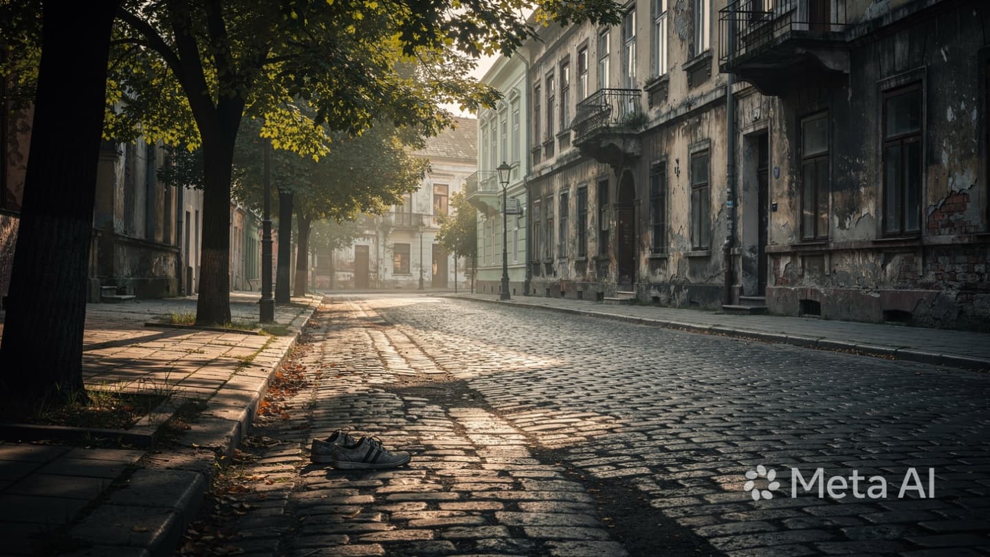 A Heavy Stillness Following the Sudden Departure of a Vehicle Into the Great Dark