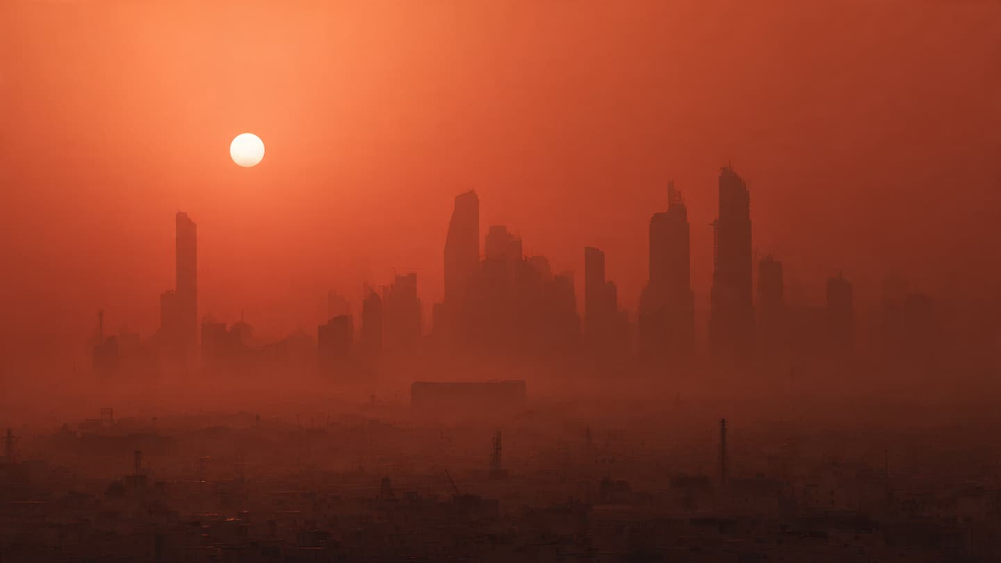 Shadows of the Red Dust, A Narrative of the Earth Rising to Stifle the Sun