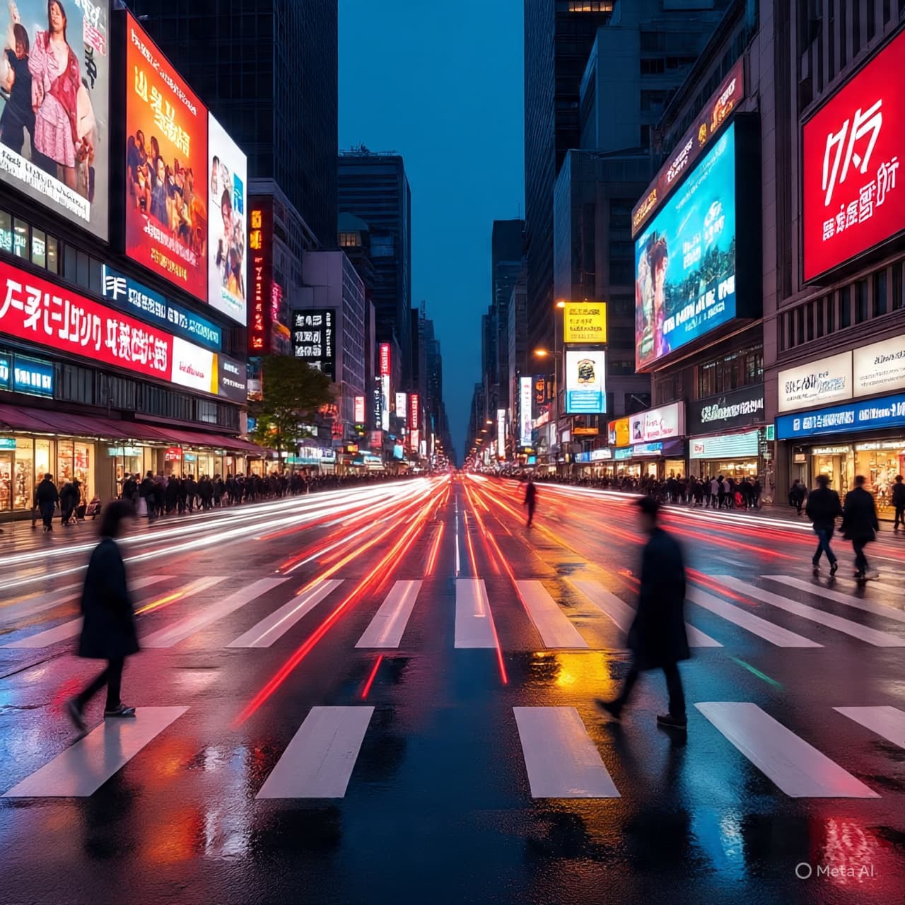 Between the Neon and the Ash, A Moment of Fire Amidst the City’s Endless Flow