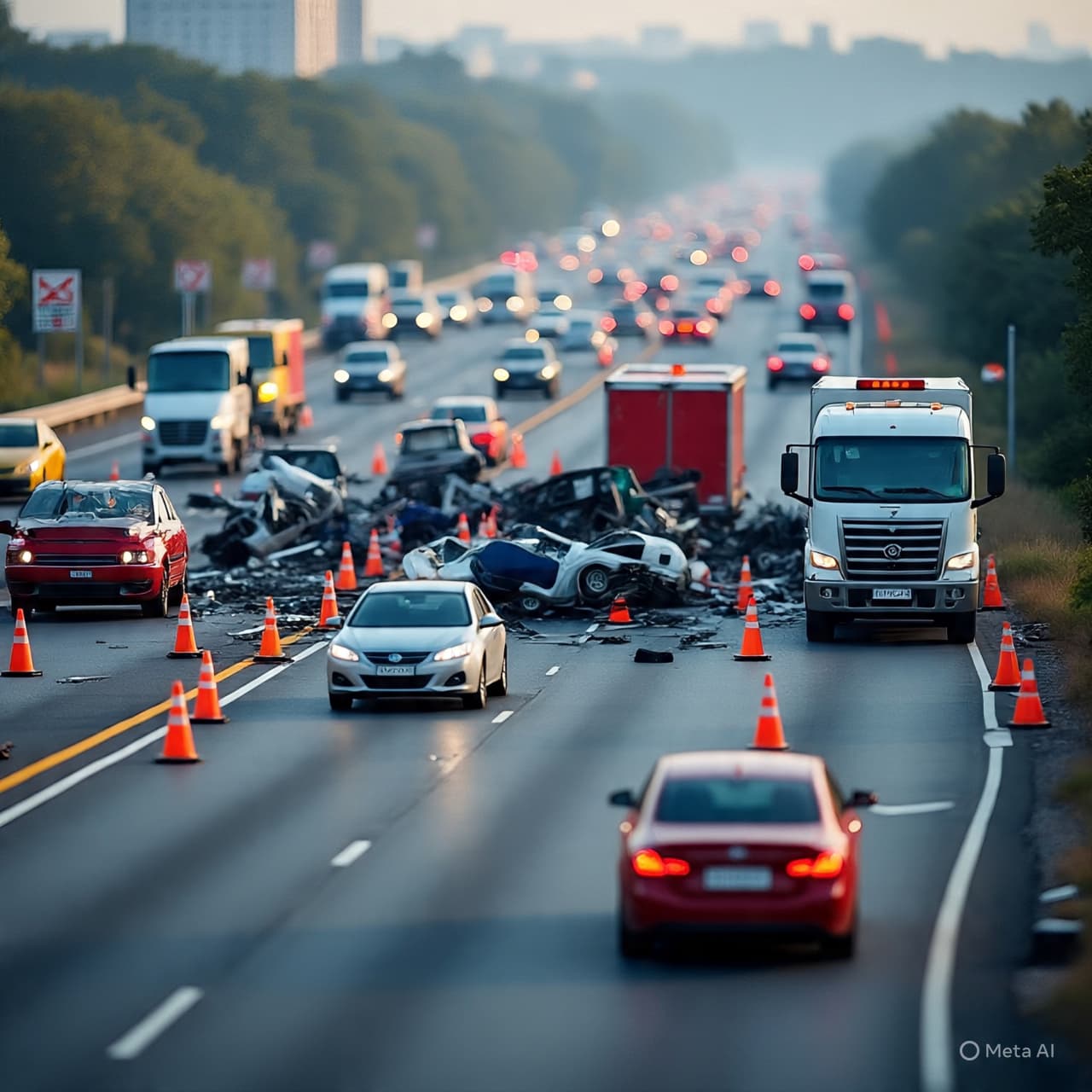 Where Lanes Converge and Time Tightens, A Sudden Halt: A Multi-Vehicle Crash on Auckland’s Southern Motorway