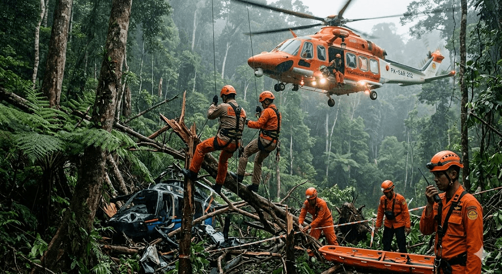 Borneo Tragedy: Private Helicopter Vanishes Into Dense Rainforest, All Eight Aboard Confirmed Dead
