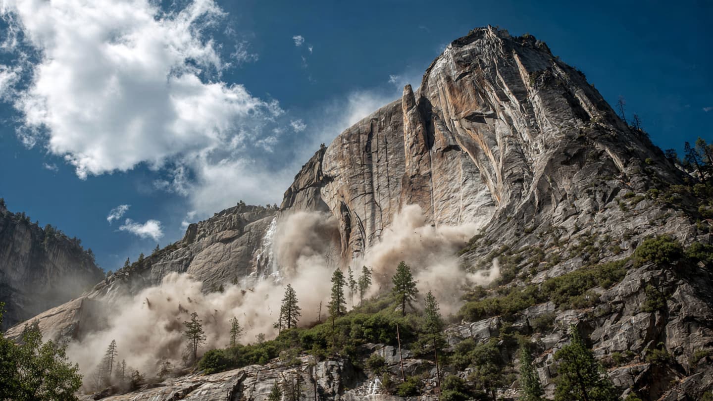 When the Ancient Stone Speaks in Shadows, Reflections on the Yosemite Rockslide