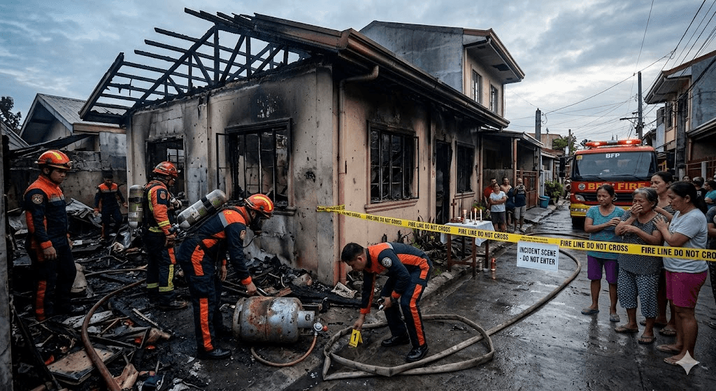 Midnight Inferno in Dasmariñas: Two Dead as LPG Explosion Rips Through Residential Home
