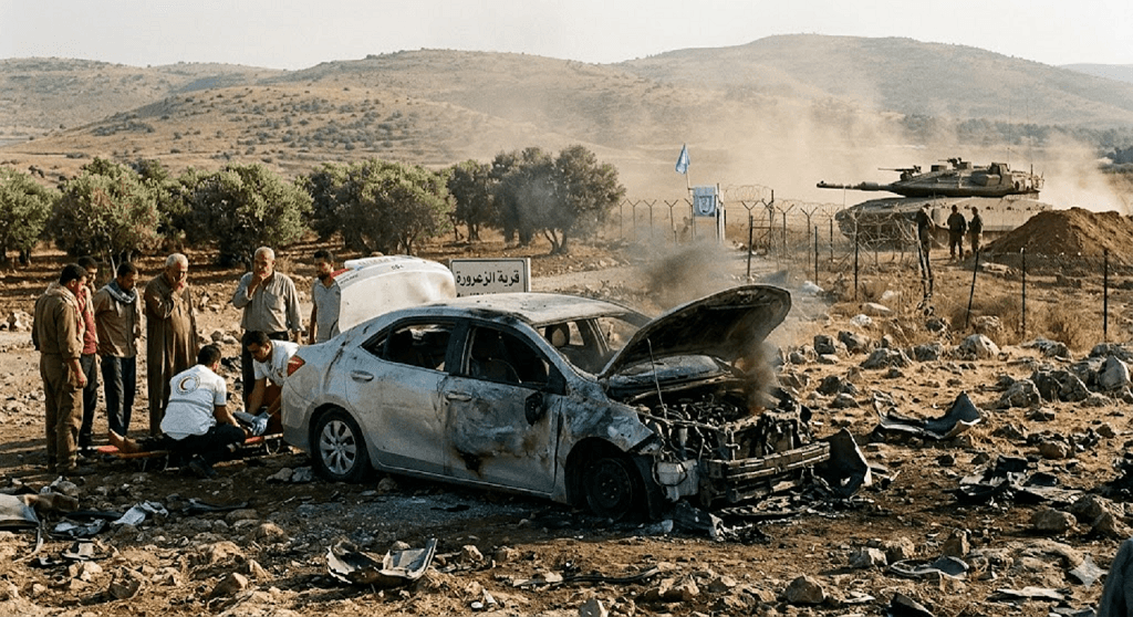 Tensions Flare on the Golan: One Killed as Israeli Tank Fire Targets Vehicle in Syrian Village