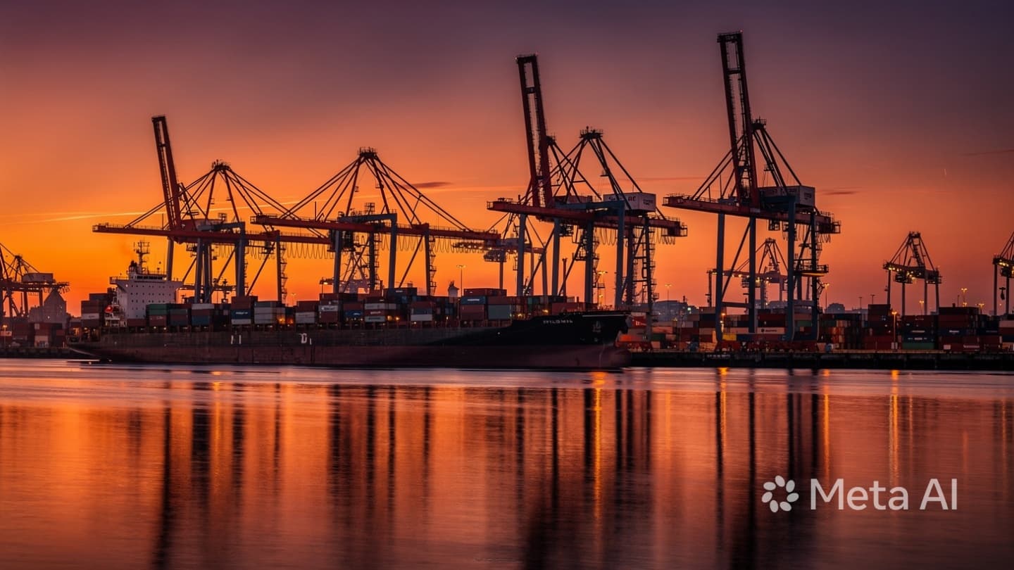 Between the Steel Crates, a Hidden Harvest of White Dust Beneath the Hamburg Sun