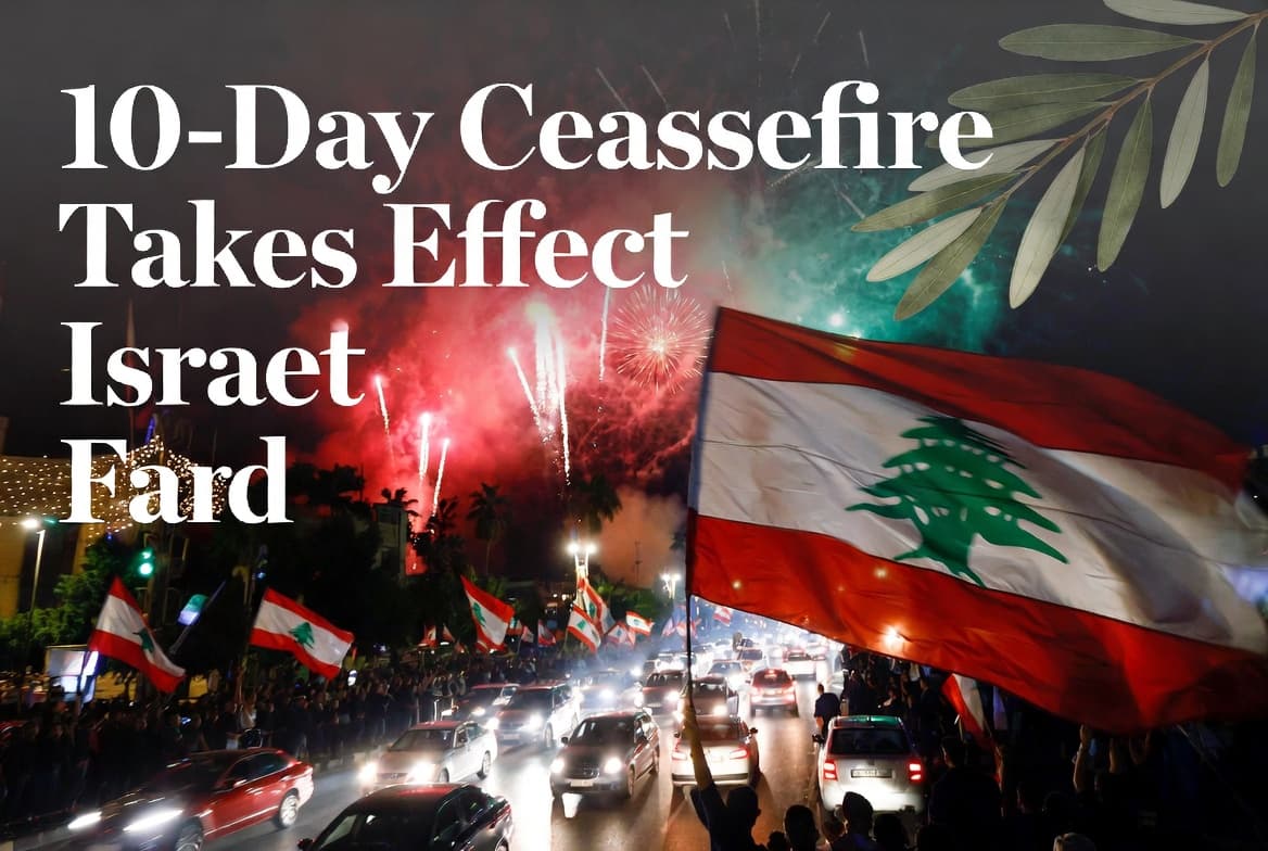 Historic 10-Day Ceasefire Between Israel and Lebanon Takes Effect