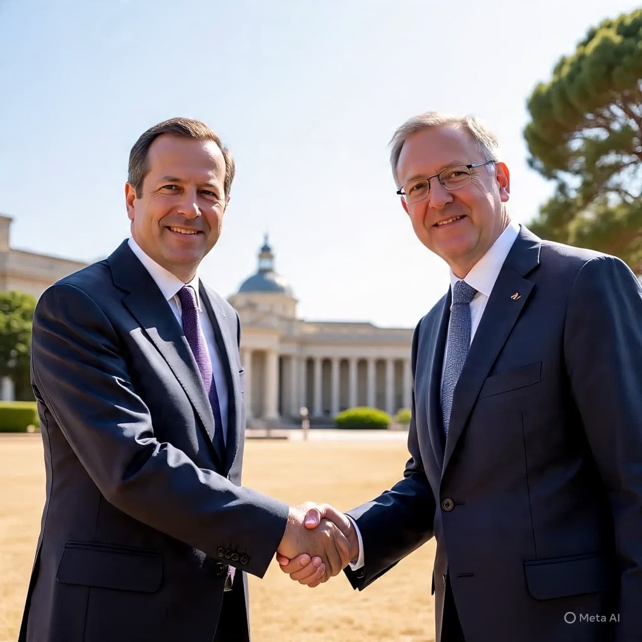 “Unity and Unease: Diplomatic Handshakes and Community Tensions”