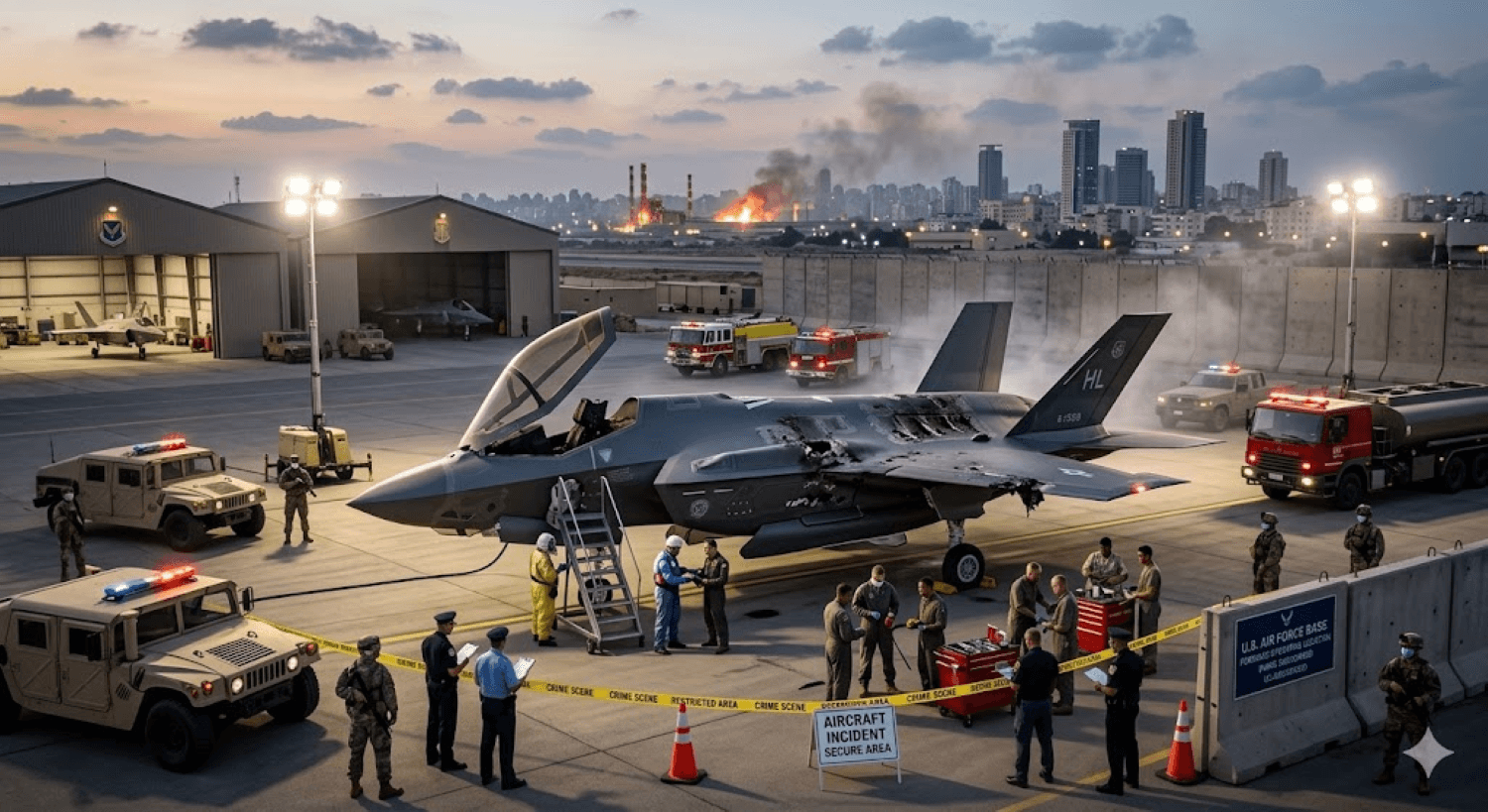 Fire in Iran Forces U.S. F 35 Stealth Jet to Make Emergency Landing After Being Hit