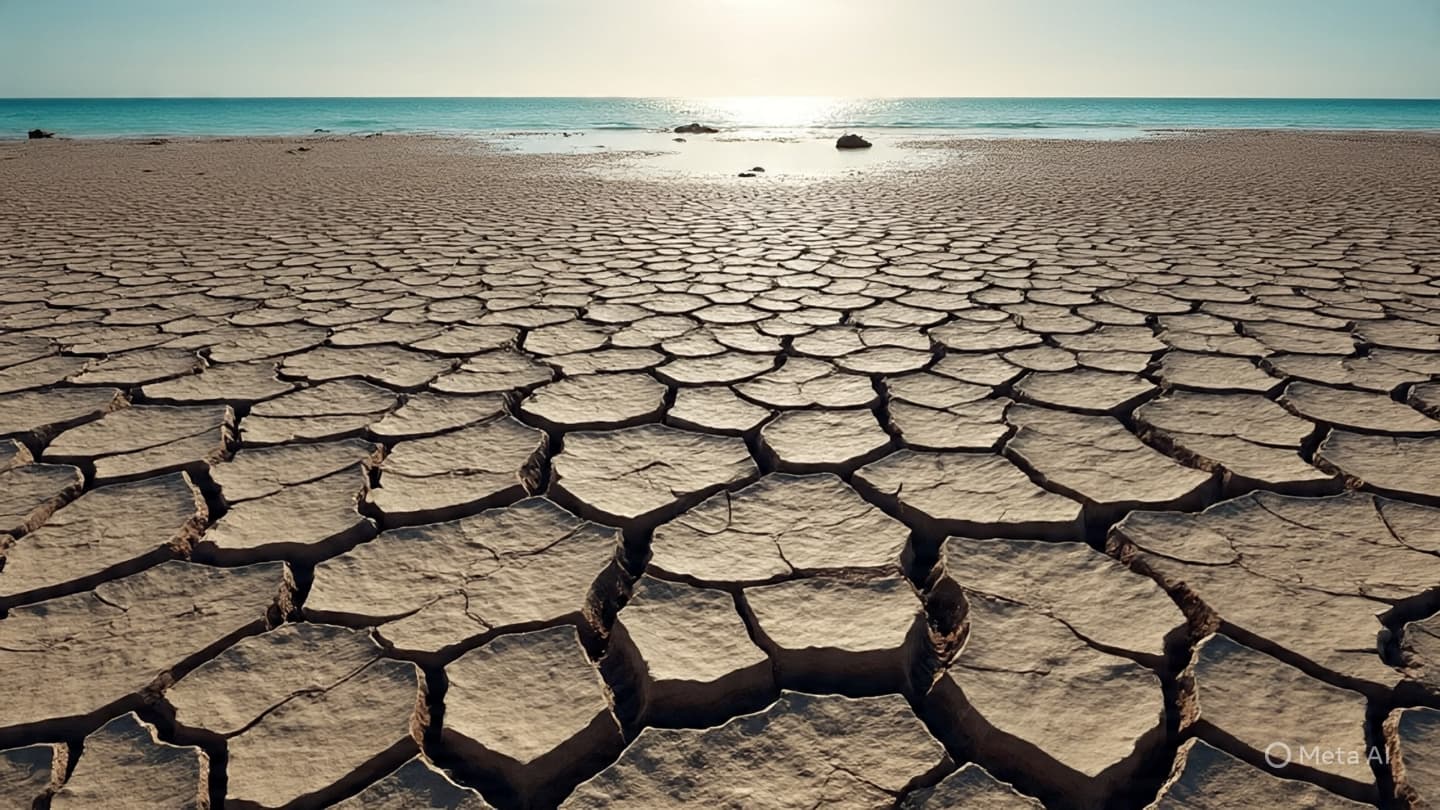 Where the Turquoise Meets the Dust: A Quiet Meditation on the Caspian Sea's Receding Horizon