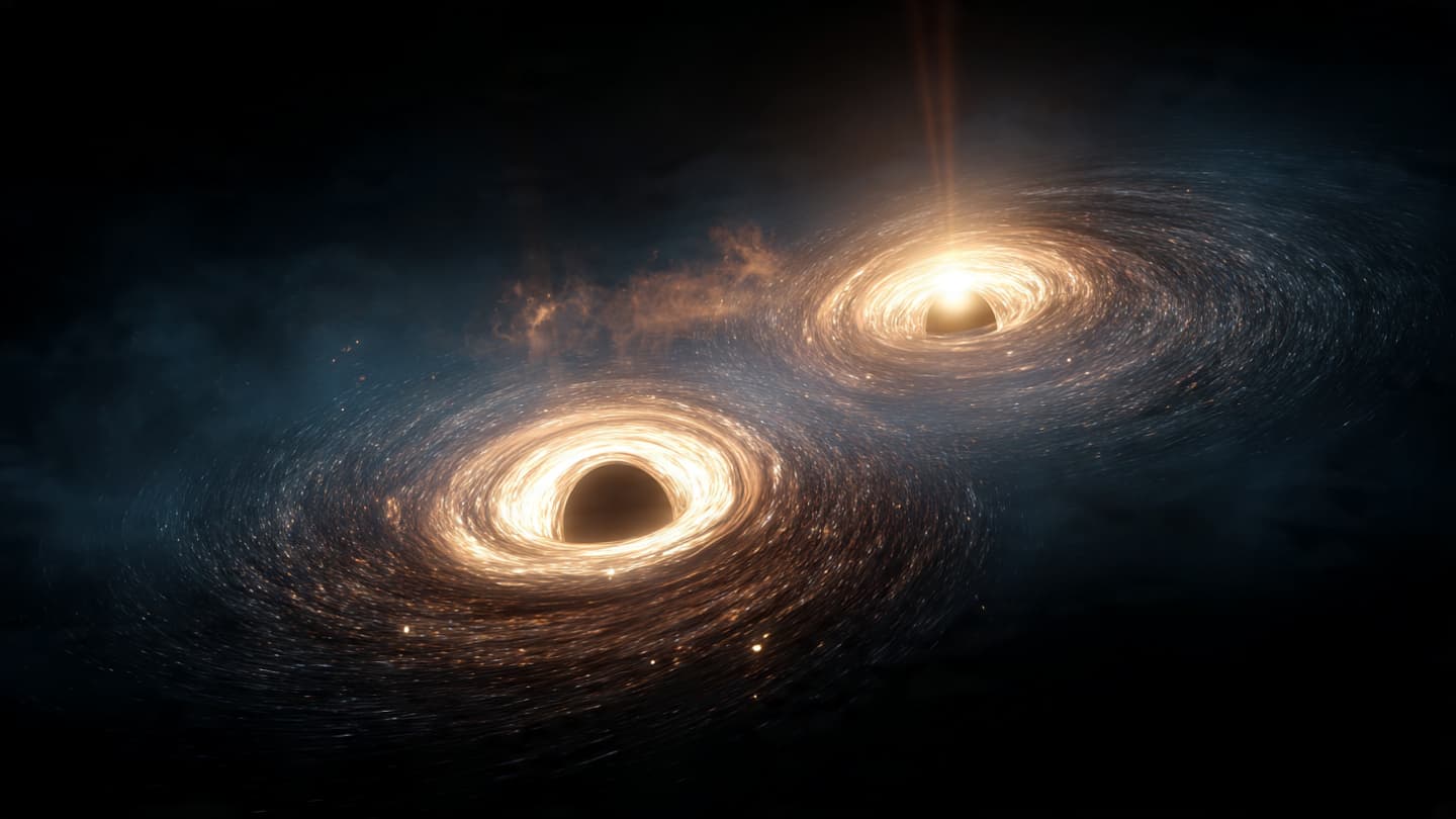 A Silent Countdown Begins as Two Giant Black Holes Draw Near