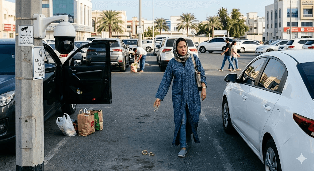 Caught on Camera: Woman Denies Theft Despite CCTV Showing Jewelry Snatch in Sharjah