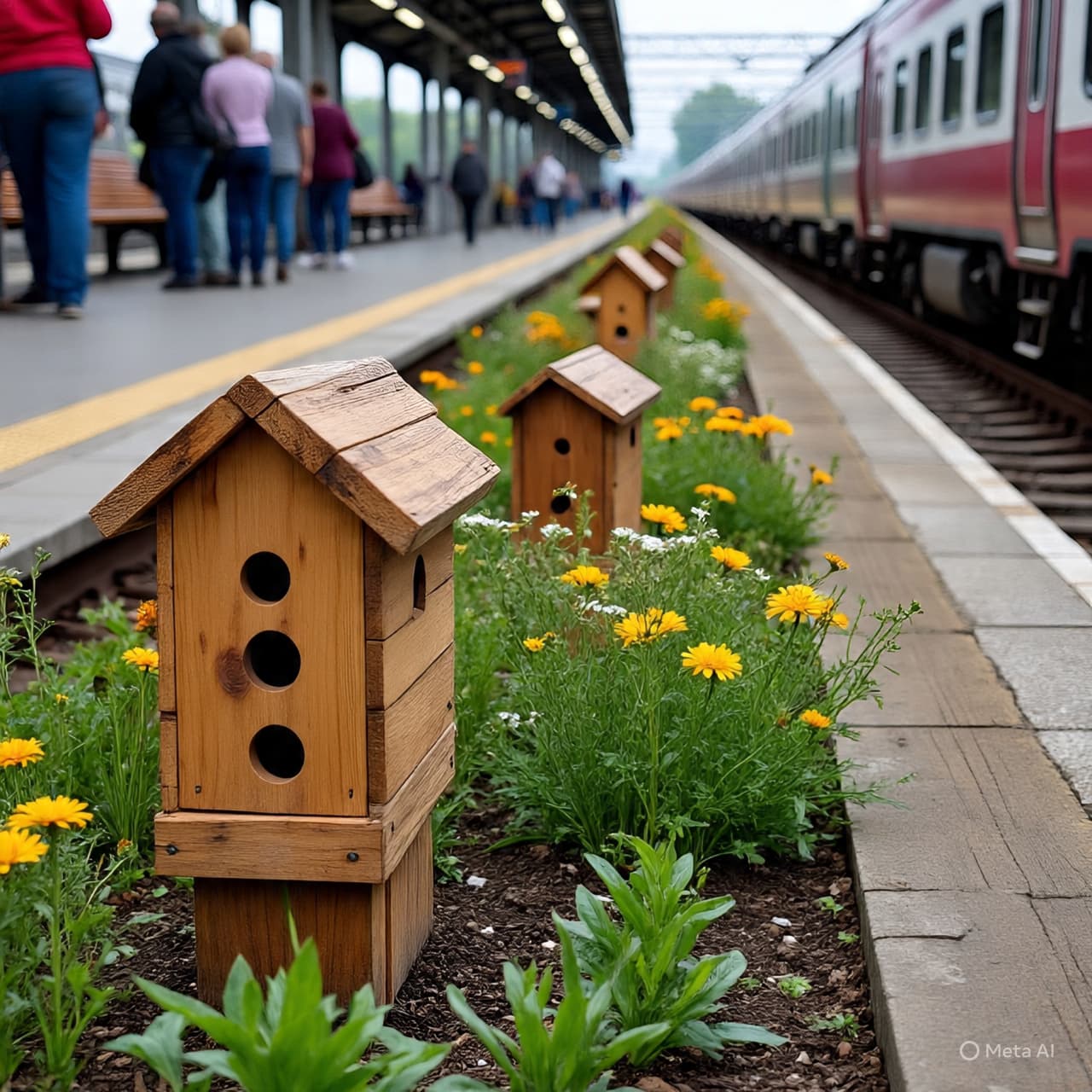 When Platforms Pause, Can Pollinators Find a Home Between the Tracks?