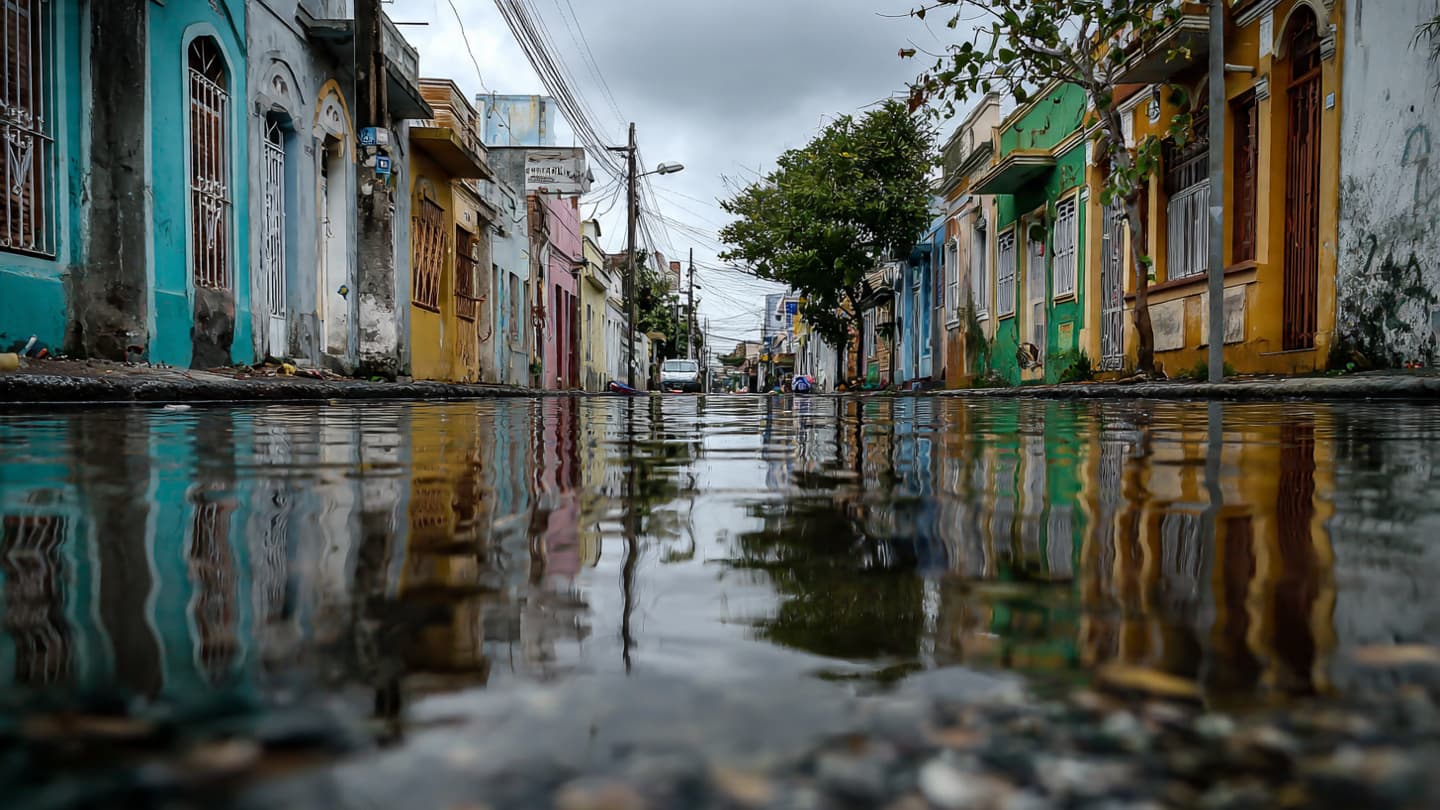 Where the Rain Claims the Hearth: A Narrative of Displacement Beneath the Slate Sky