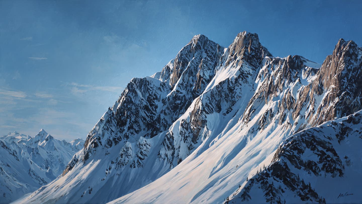 Where the Mountain Breath Meets the Final Slope, Reflections on the Falling Snow Now