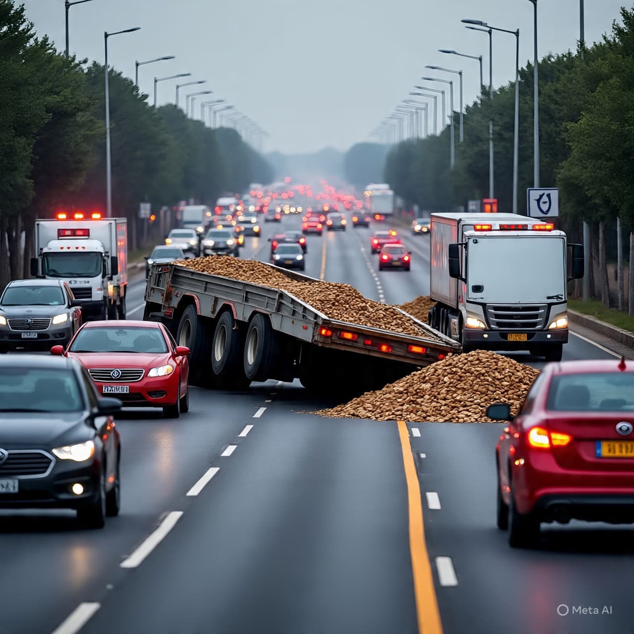 Between Tires and Time: Commuters Confront the Unexpected