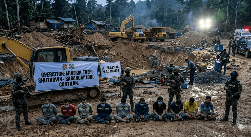 Underground & Under Arrest: 9 Chinese Nationals and Filipino Associate Nabbed in Surigao Mining Raid