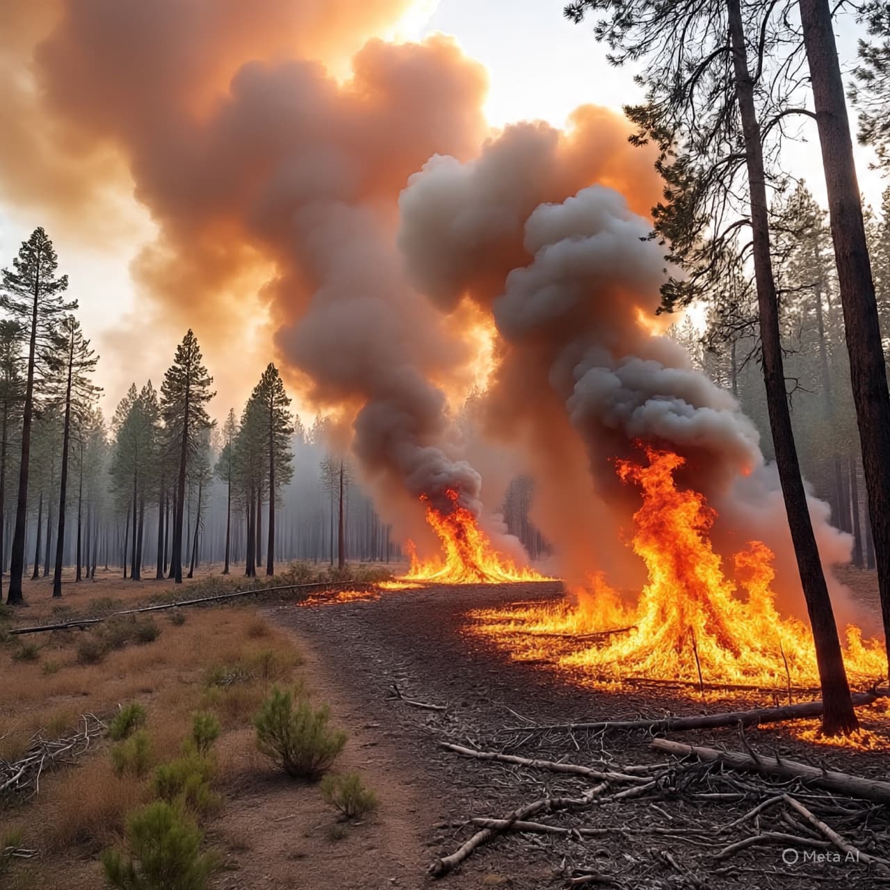 When Roads Close and Skies Turn Gray: What Do We Learn from Fire?