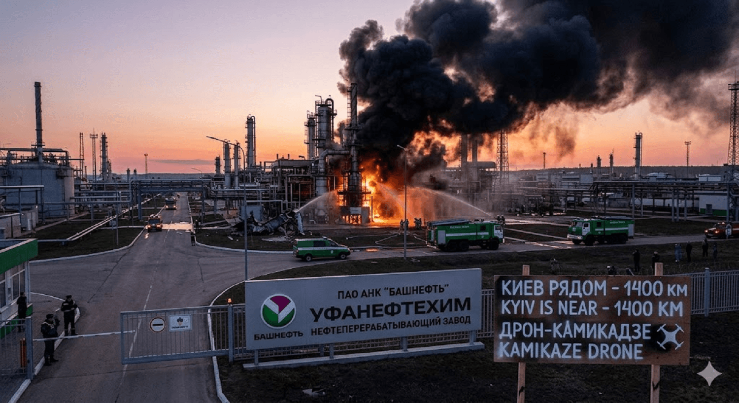 1,400 KM From the Front: Ukrainian Drone Strike Ignites Major Oil Refinery in Ufa