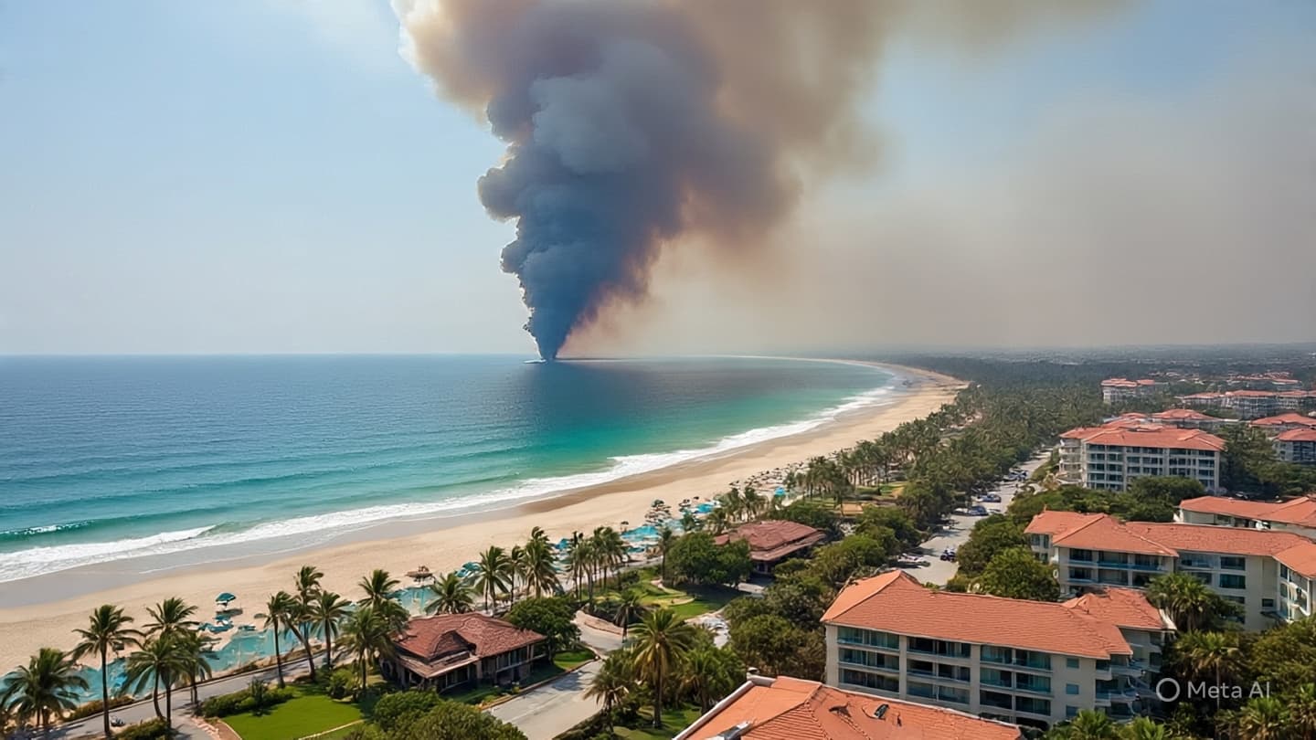 When Paradise Meets Flame: A Coastal Escape in Antalya Faces Nature’s Sudden Turn