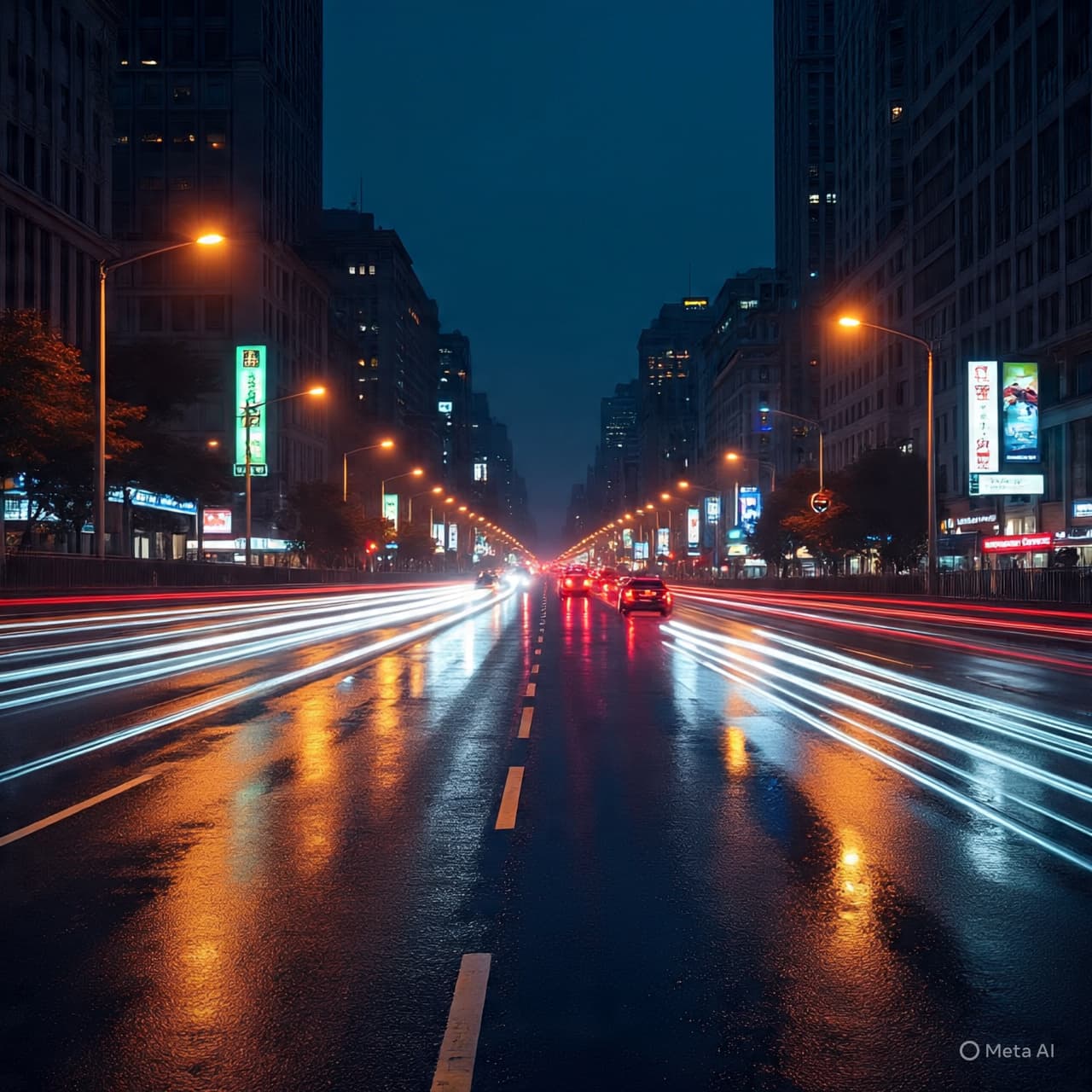 Against the Flow of Light: A Night Drive Moving the Wrong Way Through the City