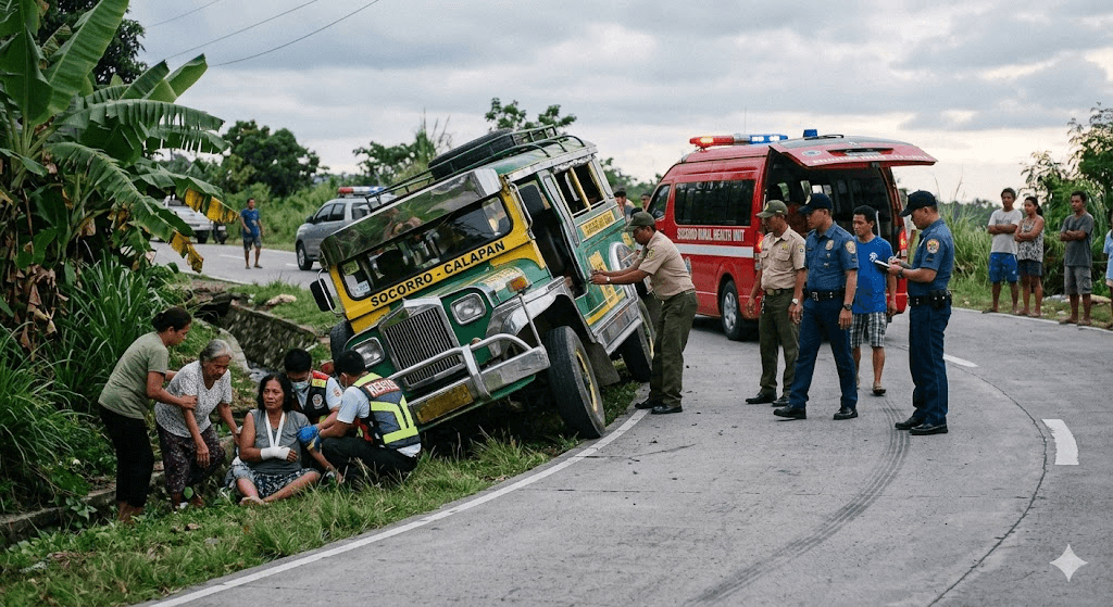 Deadly Turn: Overturned Jeepney Leaves 4 Dead and Over a Dozen Injured